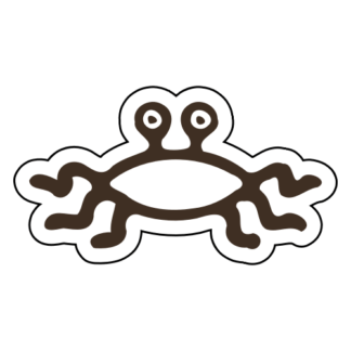 Flying Spaghetti Monster Sticker (Brown)